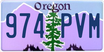 OR license plate 974PVM