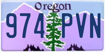 OR license plate 974PVN