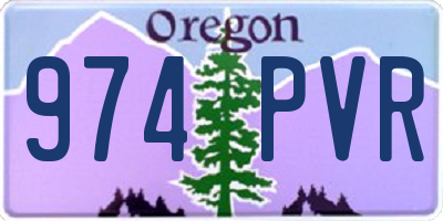 OR license plate 974PVR