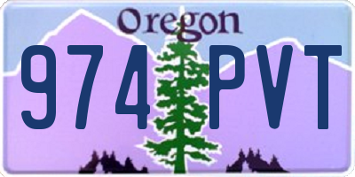 OR license plate 974PVT