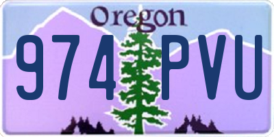 OR license plate 974PVU