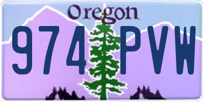 OR license plate 974PVW