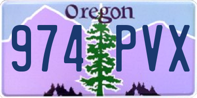 OR license plate 974PVX