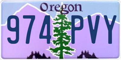 OR license plate 974PVY