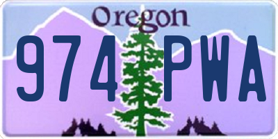 OR license plate 974PWA