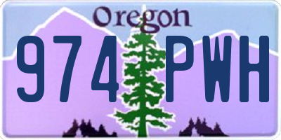 OR license plate 974PWH