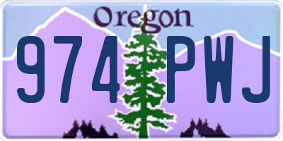 OR license plate 974PWJ