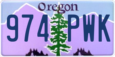 OR license plate 974PWK