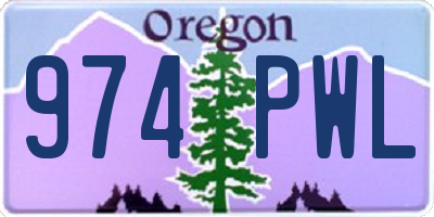 OR license plate 974PWL