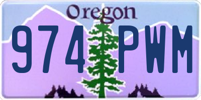 OR license plate 974PWM