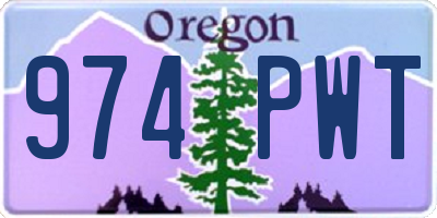 OR license plate 974PWT