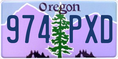 OR license plate 974PXD
