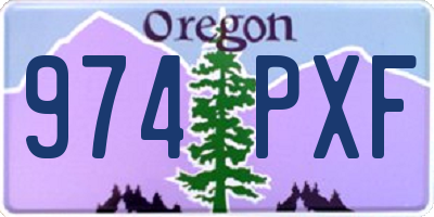 OR license plate 974PXF