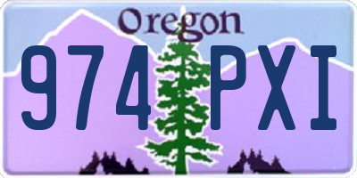 OR license plate 974PXI