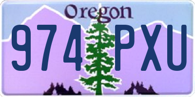 OR license plate 974PXU
