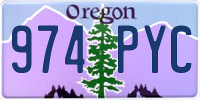 OR license plate 974PYC