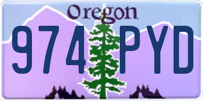 OR license plate 974PYD