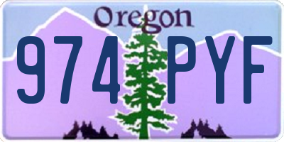 OR license plate 974PYF