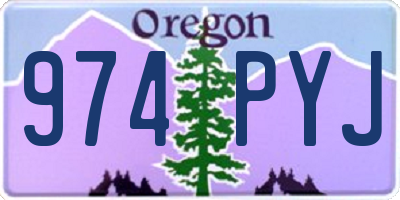 OR license plate 974PYJ