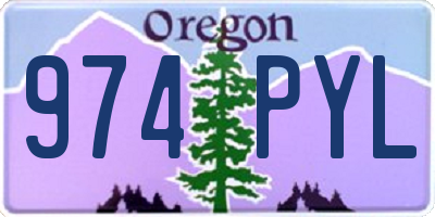OR license plate 974PYL