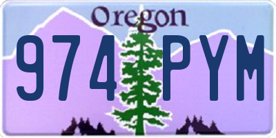 OR license plate 974PYM