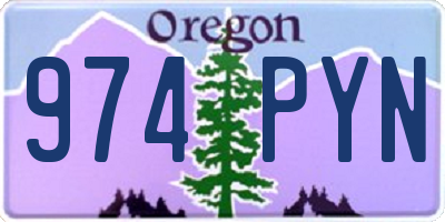 OR license plate 974PYN