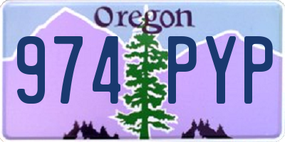 OR license plate 974PYP