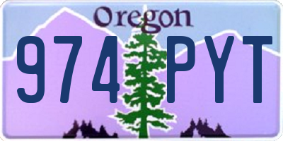 OR license plate 974PYT