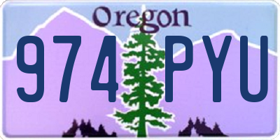 OR license plate 974PYU