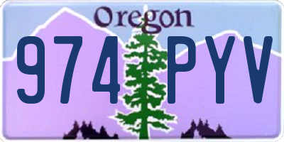 OR license plate 974PYV