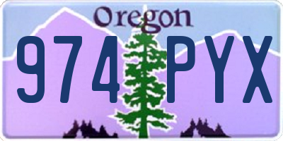 OR license plate 974PYX