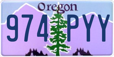 OR license plate 974PYY
