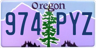 OR license plate 974PYZ