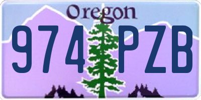 OR license plate 974PZB
