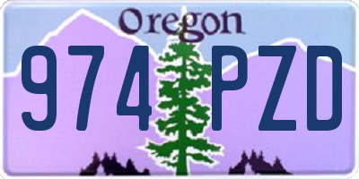 OR license plate 974PZD