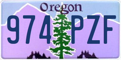 OR license plate 974PZF