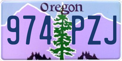 OR license plate 974PZJ