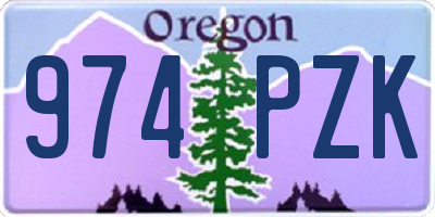 OR license plate 974PZK