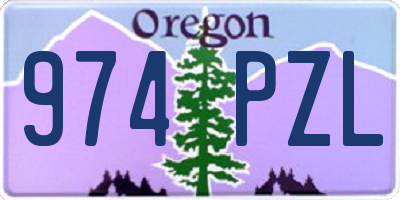 OR license plate 974PZL