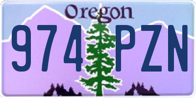 OR license plate 974PZN