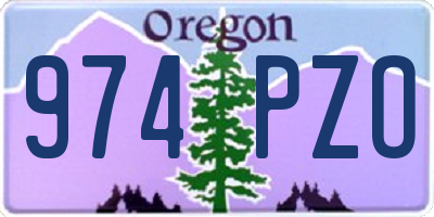 OR license plate 974PZO