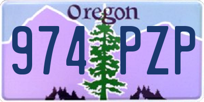 OR license plate 974PZP