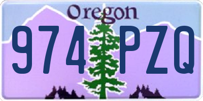 OR license plate 974PZQ