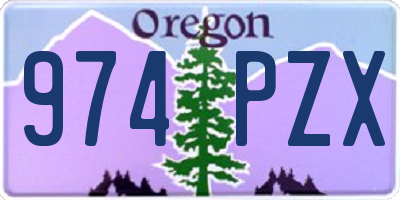 OR license plate 974PZX