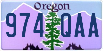 OR license plate 974QAA