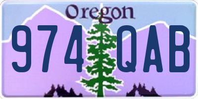 OR license plate 974QAB