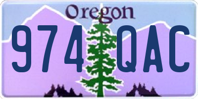 OR license plate 974QAC