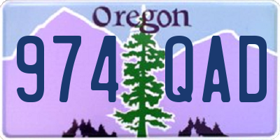 OR license plate 974QAD
