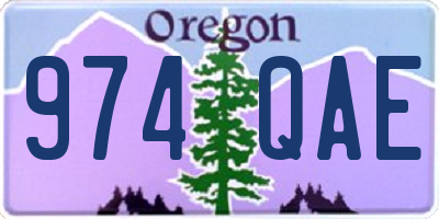OR license plate 974QAE
