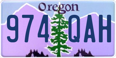 OR license plate 974QAH